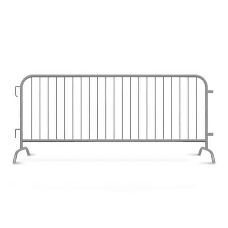 Angry Bull Barricades Steel Barricade, Hot-Dipped Galvanized Steel, 44 in. Height, 8.5 ft. Length, Gray AC-HDX85-BR-GY